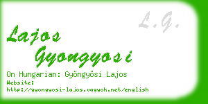 lajos gyongyosi business card